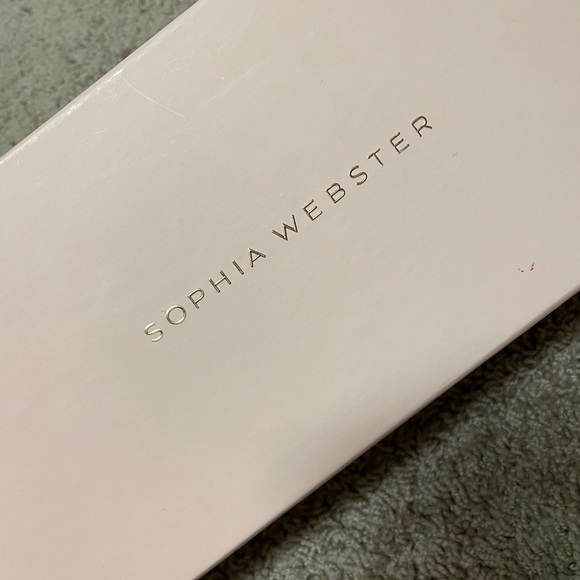 Sophia Webster Black and Pink Butterfly Pointed-Toe Flats - Picture 6 of 8